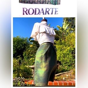 Rodarte designer beautiful green iridescent skirt gorgeous must see piec…